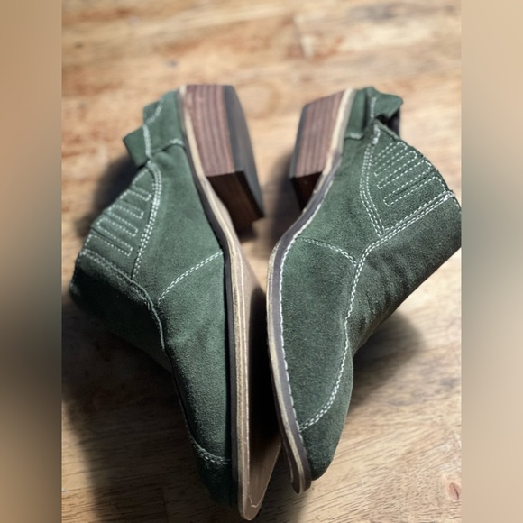 Sundance Catalog Fiel Beatrice Slides Mule Clog Bootie Olive Green Size 10 - Picture 9 of 15